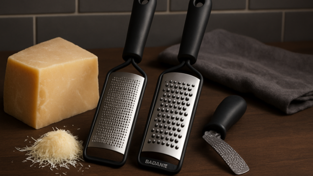 Parmesanreibe & Käsereibe [2er Set] schwarz – BADANIS® Premium